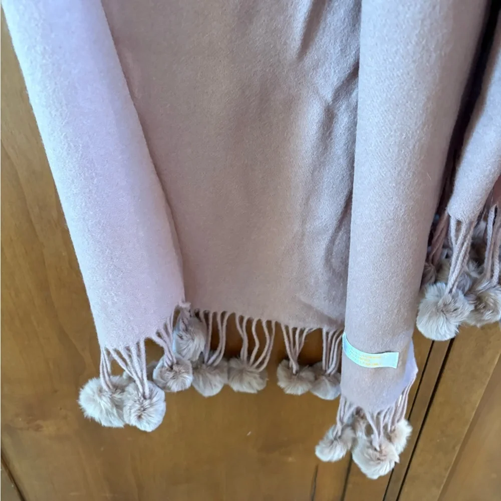 Elegant Tan Women's Scarf - 10% Cashmere & 90% Wool